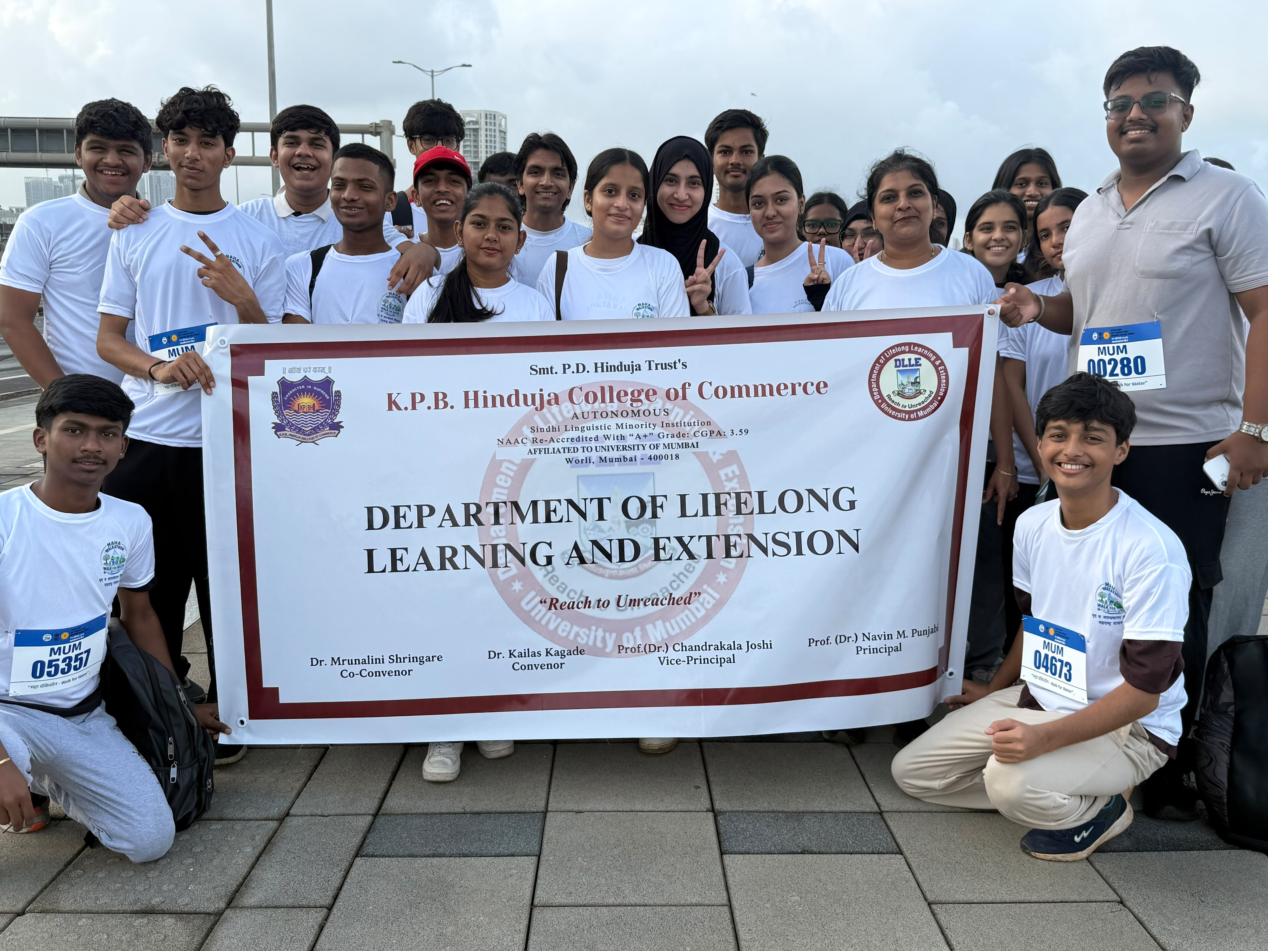 Hinduja College Students Walk for Water Conservation
